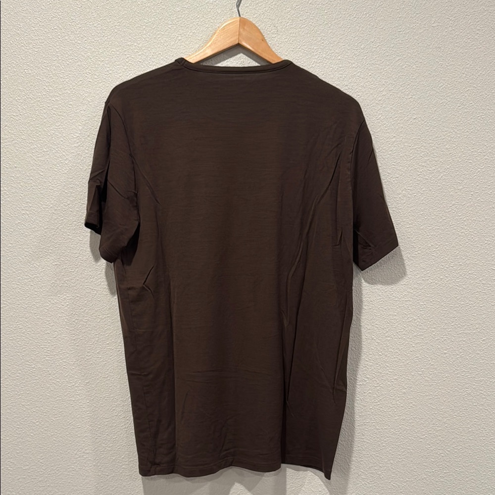 Taylor Stitch Men's Dark Brown Merino Short Sleeve Tee - Picture 8 of 9